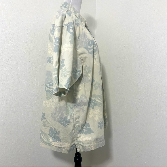 Solitude XXL Hawaiian Men’s Button Down Shirt 100% Cotton Light Gray - Picture 4 of 7